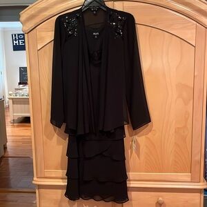 SLNY 2 Piece Black Dress